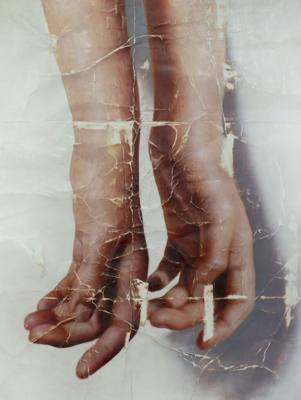 参考作品 oil and acrylic on panel 2025