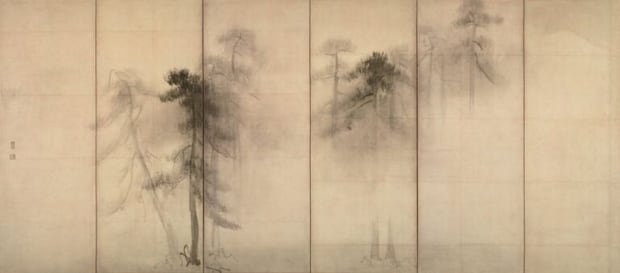 《松林図屏風》左_制作年不詳_東京国立博物館