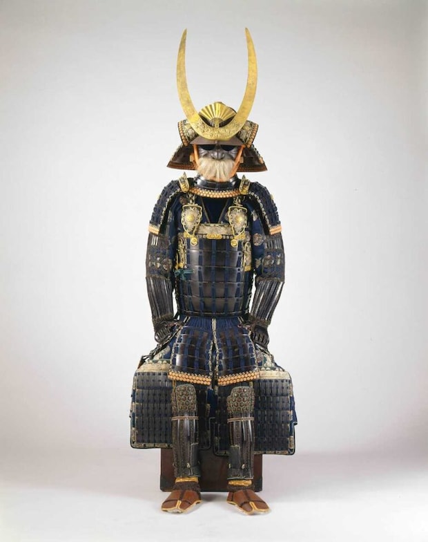 紺糸素懸威五枚胴具足　明珍宗保/作　天保15年(1844)