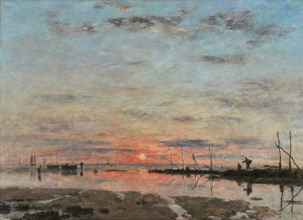ウジェーヌ・ブーダン《干潮》1884年 油彩／カンヴァス 117×161cm サン＝ロー美術館　©Musée d’art et d’histoire de Saint-Lô, Pierre-Yves Le Meur