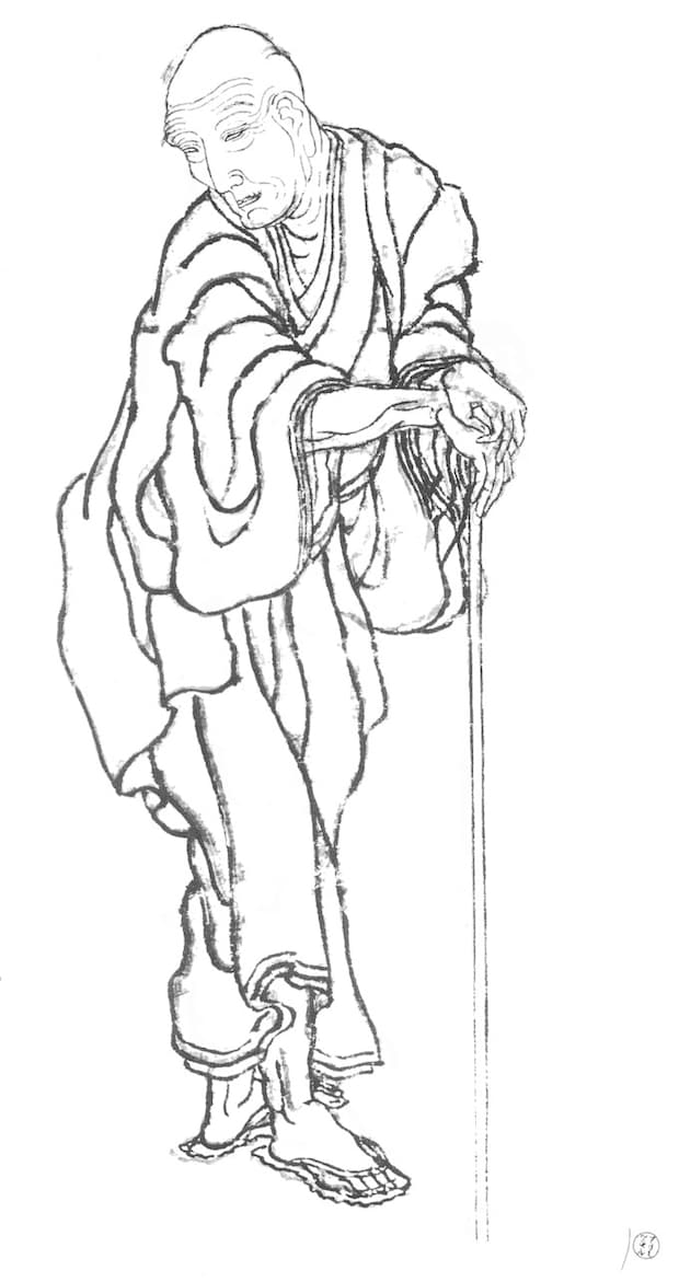 葛飾北斎《自画像》（1839年ごろ）