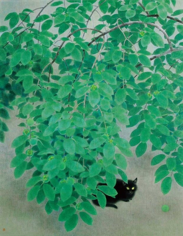 山口華楊 《青柿》