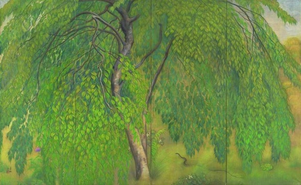 山口華楊 《葉桜》