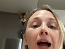 「いつからいたの？」にゃんとも見事なステルス術！ 静かすぎる猫の登場にほっこり