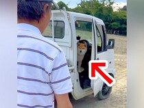 車で『大好きなおじいちゃん』を待つ犬→会えた瞬間に…たまらなく愛おしい『再会時のリアクション』が15万再生「目がキラキラ」「いい笑顔」
