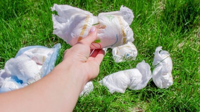 赤ちゃんのおむつ処理