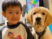 小さな男の子と大型犬の赤ちゃんが『６ヶ月間過ごした結果』…涙が出るほど尊い『兄弟のように育っている様子』が話題「幸せいっぱい掴もうね」