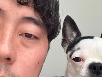 『前世兄弟だよね？』旦那と犬のツーショットを見てみたら…『信じられないほど似ている光景』が54万表示「飼い主が犬に似るパターンｗ」と反響