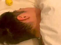 胃腸炎になり寝込んでいる男性→犬が心配そうに寄り添って…献身的すぎる『まさかの行動』が41万再生「キュン…」「お供え物たまらん」と絶賛