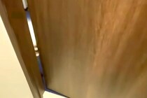 トイレに入っていたら、ドアの隙間から『わたあめのような子犬』が覗いてきて…とんでもなく尊い『表情』が81万再生「笑顔になった」「可愛い」