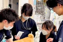 なぜか動物病院の処置室に集まる『4人の獣医師』→何をしているのかと思ったら…ほのぼのとした光景が16万再生「みんな可愛い」「幸せすぎ」