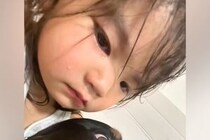 悪いことをしてパパに叱られてしまった女の子→すかさず『大型犬』に抱きつき、泣いた結果…包容力がありすぎる『心あたたまる光景』に反響