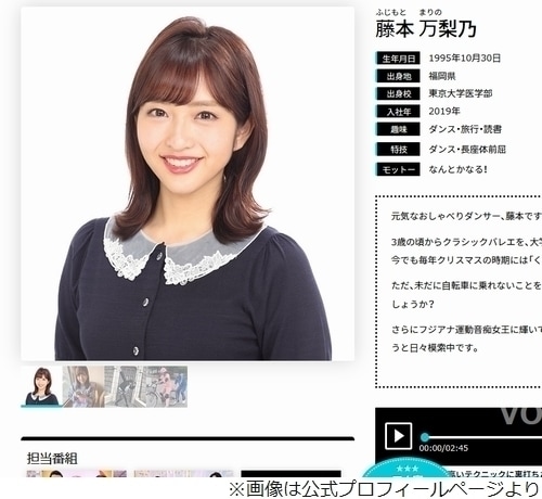 フジ藤本万梨乃アナが退社へ、「めざまし」「お笑い向上委員会」は年内で卒業