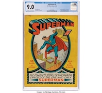 屋根裏部屋で発見された「スーパーマン」創刊号、新記録の14億3000万円で落札