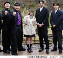 橋本環奈、久々の制服は「膝小僧出てて寒かった笑」