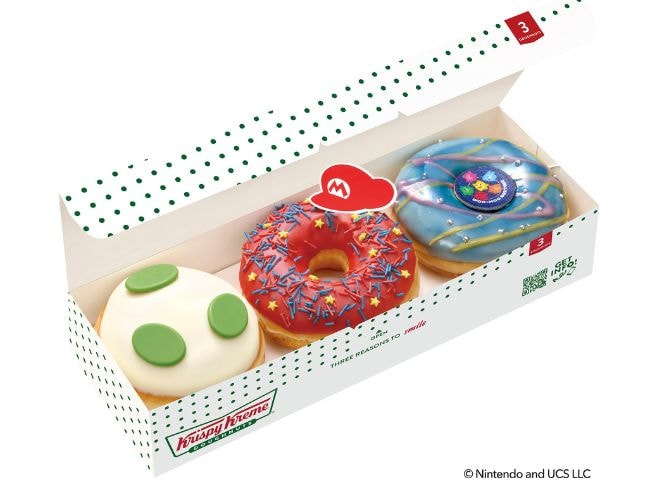 左から『ヨッシー カスタード エッグ』・『マリオ ストロベリー』・『チコ  ブルーベリー ギャラクシー』