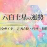 八白土星の2026年 運勢と吉方位