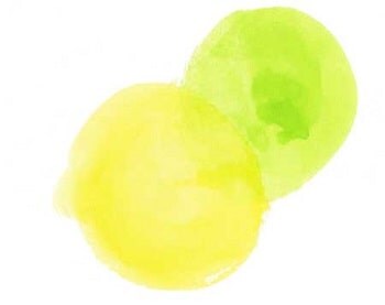 淡い黄色の光が二つ交わっているイラスト