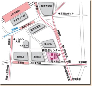 占夢館 梅田占いセンターマップ