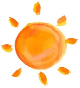 健康運をあらわす太陽のイラスト