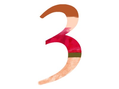 数字の3のイラスト