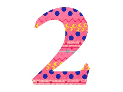 数字の2のイラスト