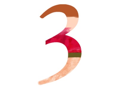 数字の3のイラスト