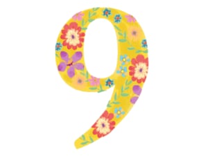 数字の9のイラスト