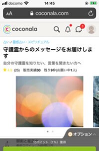 守護霊からのメッセージ鑑定ページ画面