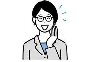 笑うビジネスウーマンのイラスト