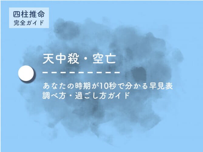 天中殺を自動計算で調べる!時期はいつ?早見表と過ごし方