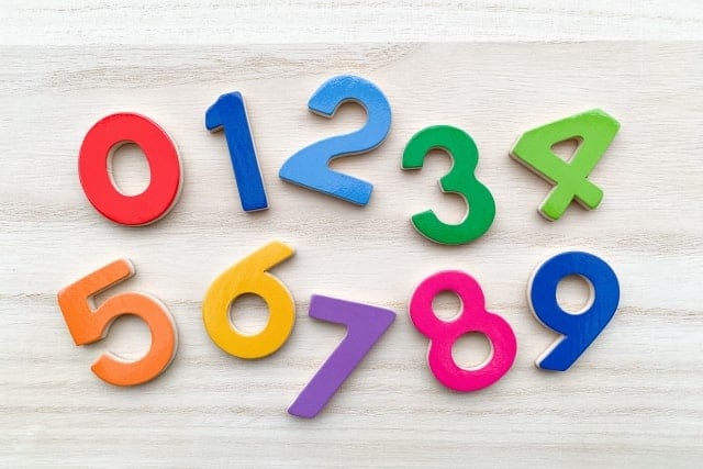 1～9までの数字