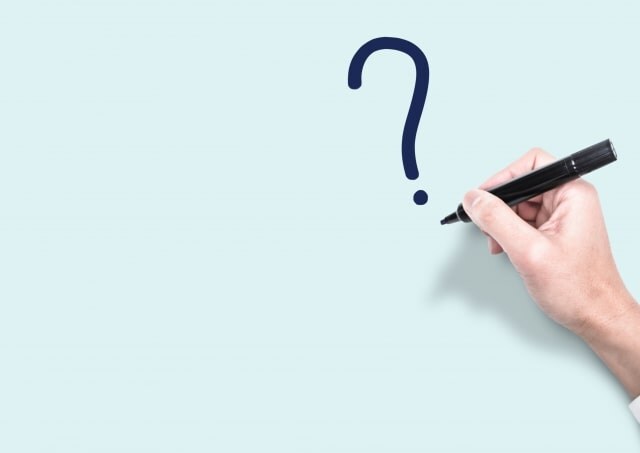 クエスチョンマークを書く手