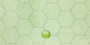 八角形デザインの緑の財布