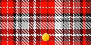 赤・黒・白のチェック柄の財布