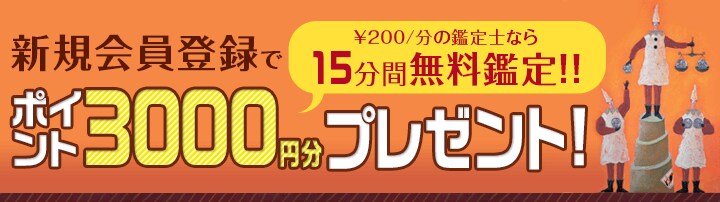 初めて会員登録した人は、3000円分のポイントをゲット