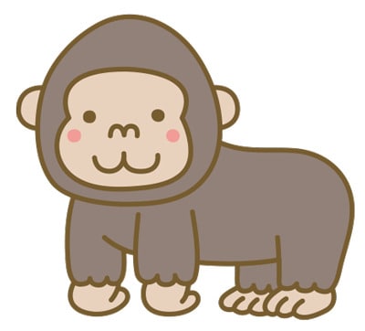ゴリラ顔