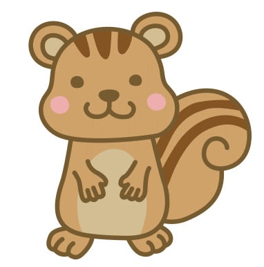 リス顔