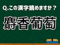 「麝香葡萄」なんて読む？ 言葉にまつわる由来と豆知識 【難読漢字よもやま話】