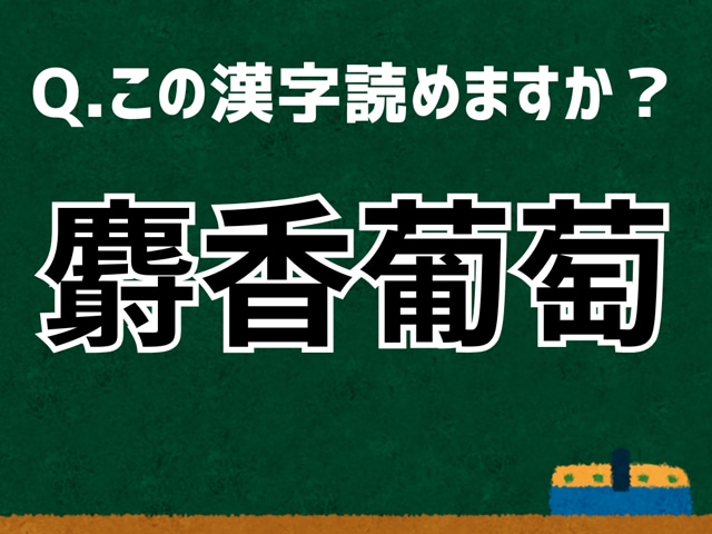 「麝香葡萄」なんて読む？ 言葉にまつわる由来と豆知識 【難読漢字よもやま話】