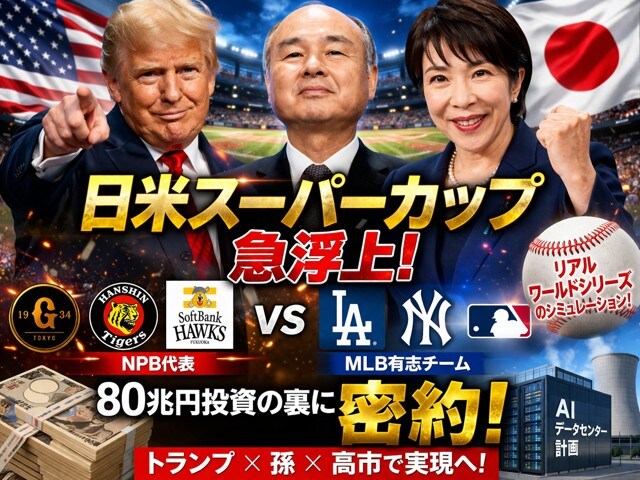 「トランプ×高市×孫正義が密約！80兆円投資の返礼は『日米スーパーカップ』開催」