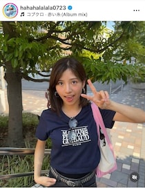 元SKE48の後藤楽々アナ、ミニスカまぶしいゴルフウェア姿...お茶目ポーズで　「爽やかでいいですねー」