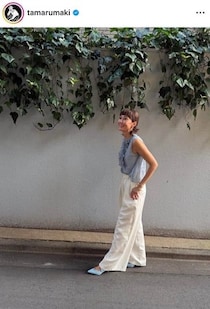 田丸麻紀47歳、異次元の脚の長さ...さりげないジムウェア姿にどよめき　「スタイルが良すぎます」