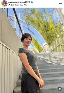 元NHK中川安奈アナ、膝上ミニスカ×透け感トップスで色気ダダ漏れ　「あまりにも美しすぎます」