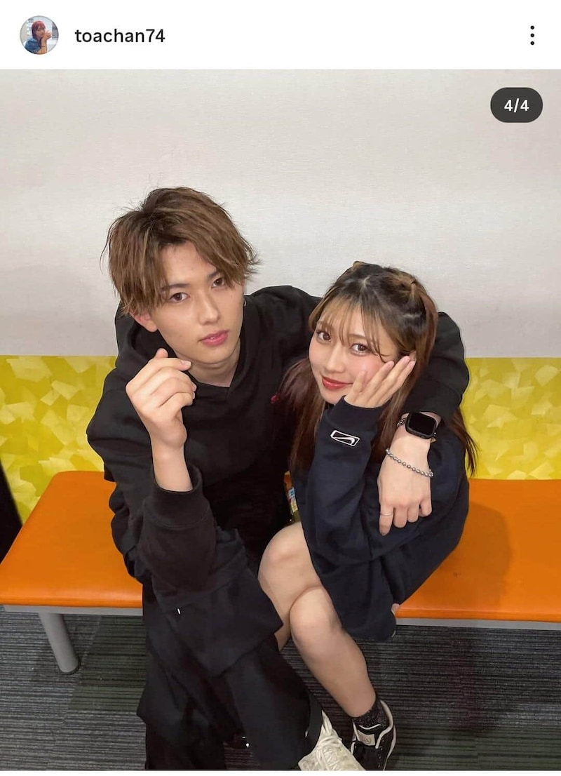 山口永愛さんのインスタグラム(@toachan74)より