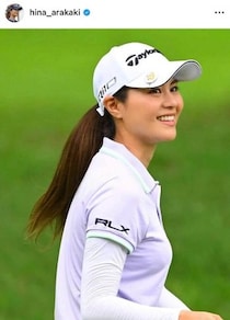 女子ゴルフの新垣比菜、ミニスカゴルフウェア披露　爽やか笑顔で...「とても似合って可愛い」