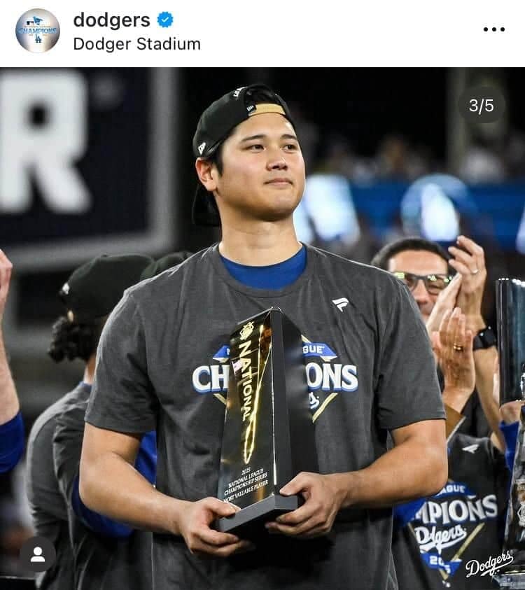 ドジャースの公式インスタグラム(@dodgers)より