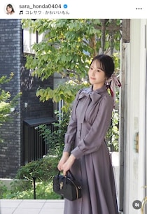 本田紗来、膝上ショーパン×ブーツ「激カワ」神スタイルの秋コーデ　「可愛すぎる」「天使すぎます」