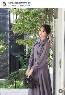 本田紗来、膝上ショーパン×ブーツ「激カワ」神スタイルの秋コーデ　「可愛すぎる」「天使すぎます」