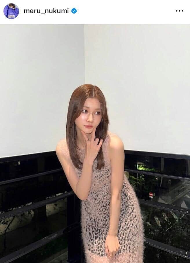 生見愛瑠さんのインスタグラム（＠meru_nukumi）より